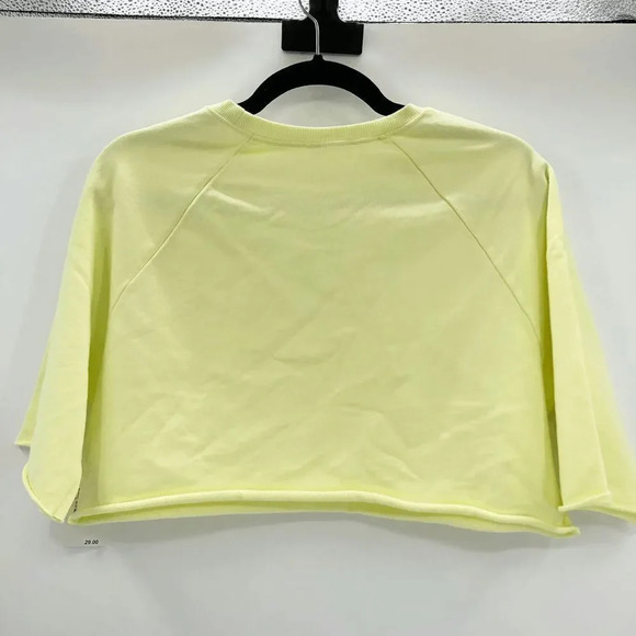 NWT BP Women's Yellow‎ Smile Raglan Sweatshirt Crop Top Size S - Picture 3 of 7